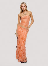 Mikah Maxi Skirt Orange