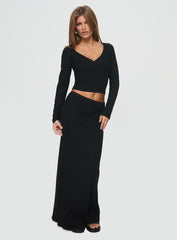 Memi Long Sleeve Top Black