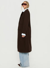 Prolific Longline Coat Brown
