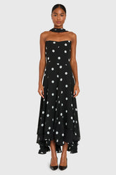 Monterey Dress With Scarf in Polka Dot