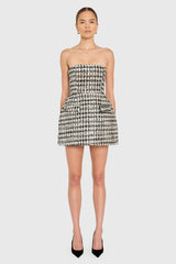 Strapless Bethany Romper in Winslet Tweed