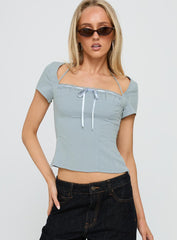 Trynia Short Sleeve Top Blue