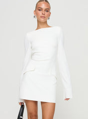 Carters Long Sleeve Mini Dress White Petite
