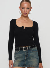 Daphine Long Sleeve Top Black