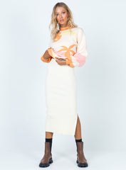 Tanna Midi Skirt Cream