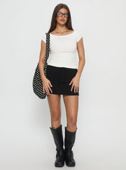 Baseline Rib Skort Black