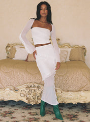 Maxton Ruffle Maxi Skirt Ivory