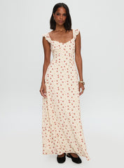 Maryana Maxi Dress Cream / Multi