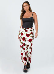 Jodie Maxi Skirt White Floral
