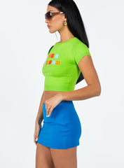 Karley Low Waist Mini Skirt Blue