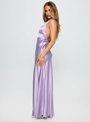 Big Screen Halter Maxi Dress Lilac