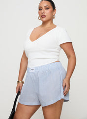 Sincar Boxer Shorts Blue / White Stripe Curve