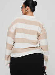 Rick Sweater White / Beige Curve
