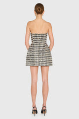 Strapless Bethany Romper in Winslet Tweed